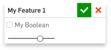 Boolean in feature dialog