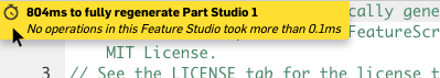 No execution steps in this Feature Studio took more than 0.1ms