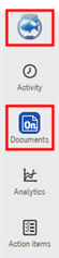 Documents button highlighted in left sidebar