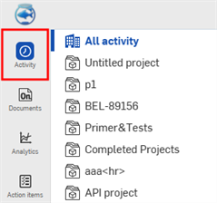 Example of how to access Activity stream