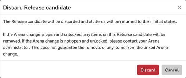 Discard release candidate warning notice
