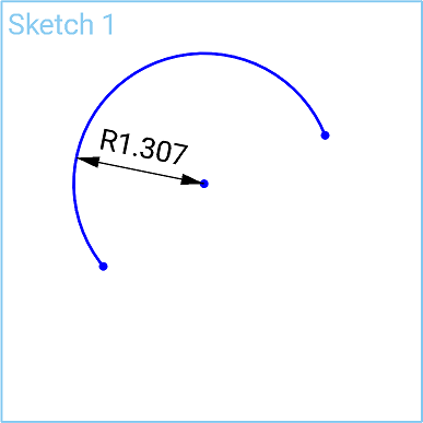 Example of radius dimension