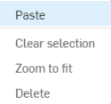 Paste highlighted in right-click menu
