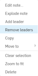 Remove leaders highlighted in right-click menu