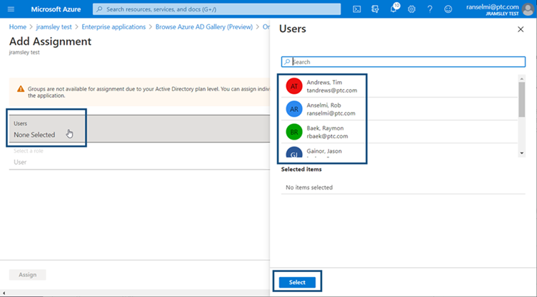 Users and Groups SSO Configuration Step 3