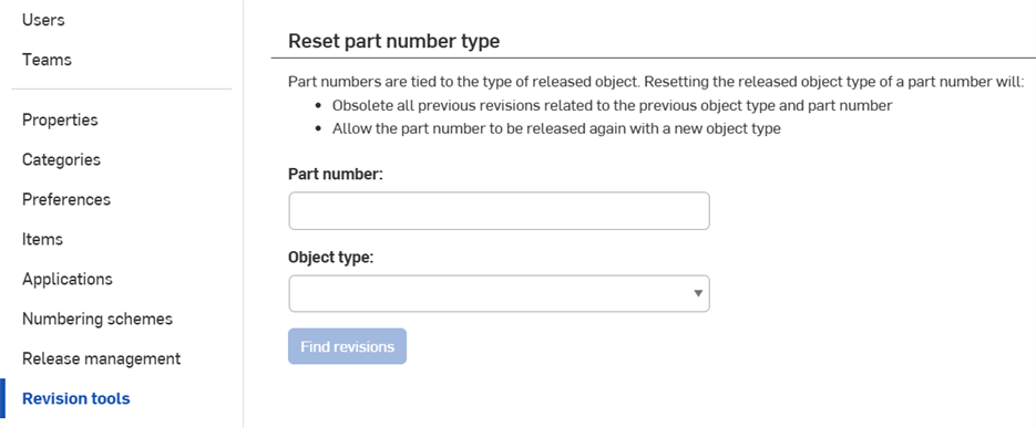 Company settings: Revision tools
