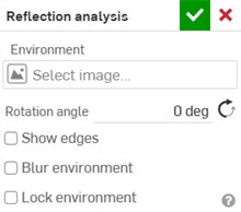 Reflection analysis dialog
