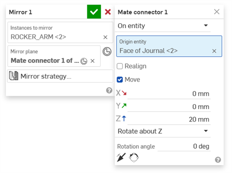 Editing the mate connector