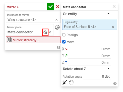 Editing the mate connector