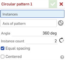 Step 1 for using Assembly Circular Pattern feature