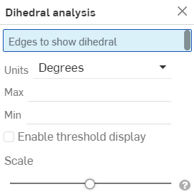 Screenshot of the Dihedral dialog box in a Part Studio