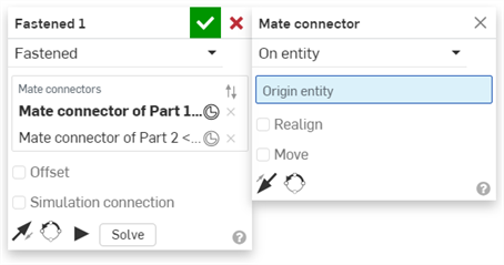 Edit a mate connector from the Mate dialog
