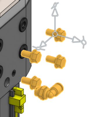 Moving parts to a new exploded view