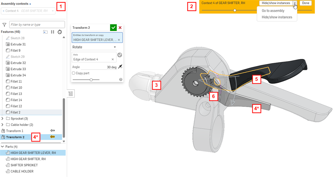Editing in-context example with labels