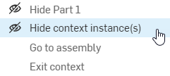 Hide context instances context menu option
