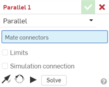 Parallel mate dialog