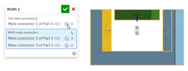 Creating symmetry with WIdth mate