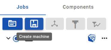 Create machine button in Jobs section