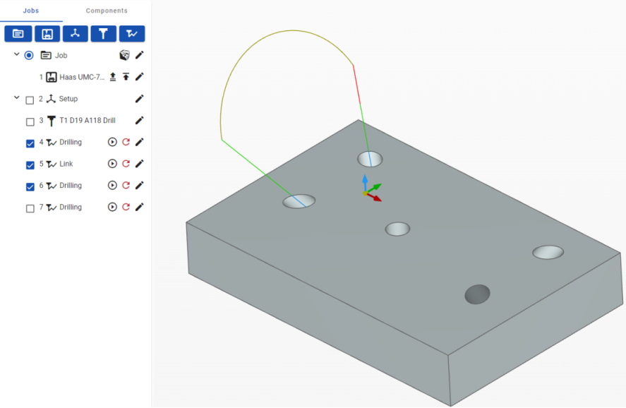 Screenshot of Links being executed