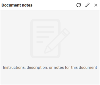 Document notes panel