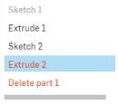 Example of color (error) in the Feature list