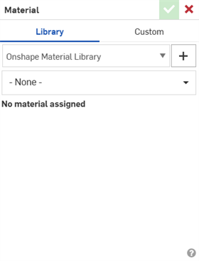 Material dialog