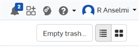Empty trash button