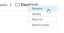 Rename folder from folder context menu