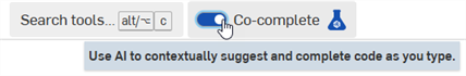 FeatureScript Co-complete toggle in a Feature Studio