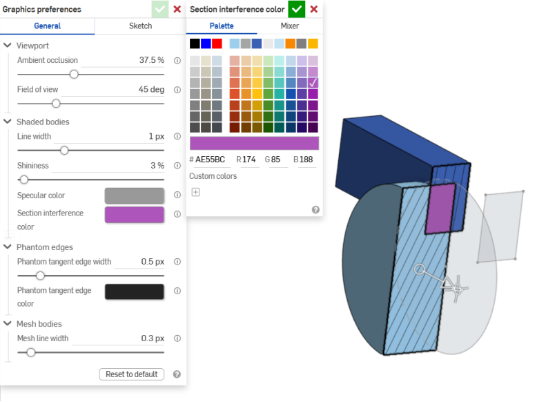 Section interference color example