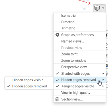 Camera and render options: Hidden edges