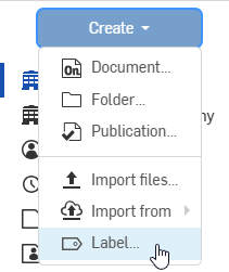 Creating a new label