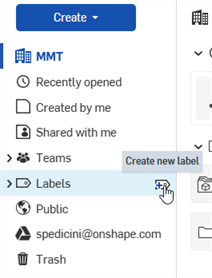 Example of creating labels for documents