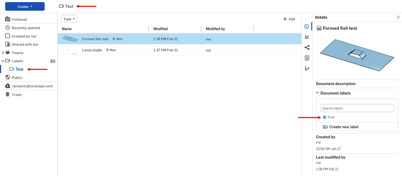 Locating Documents by label