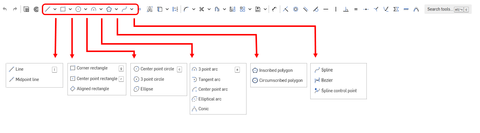 Sketch toolbar part 1
