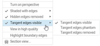 Tangent edge options in the camera and render options menu