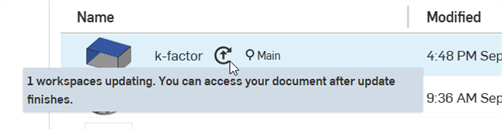 Update icon on Documents page