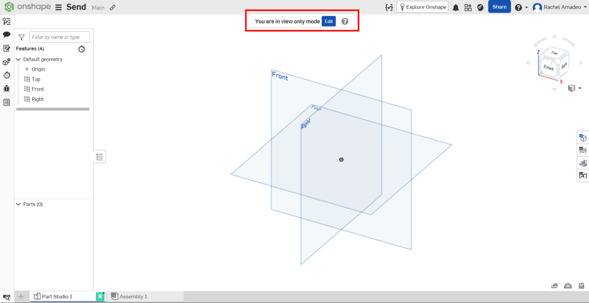 Screenshot of a document in View only mode