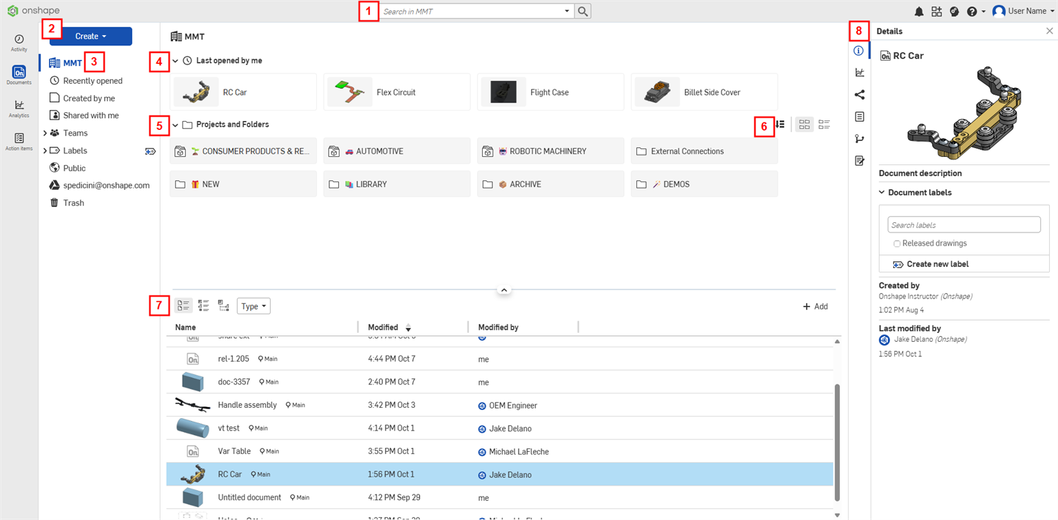 Documents page - Enterprise subscription