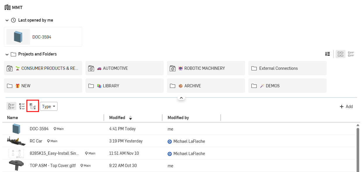 Accessing structure view