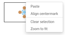 Centermark right mouse button context menu