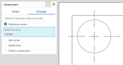 Centermark Reference center circular example