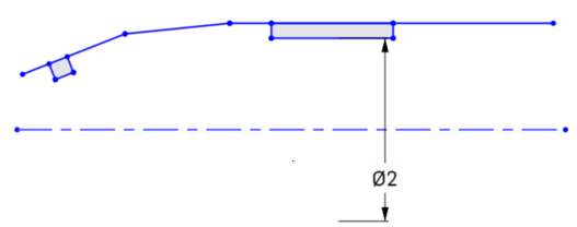 Example of a centerline dimension