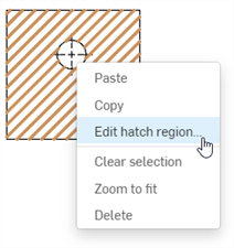 Editing a hatch region
