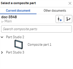 Select composite part dialog