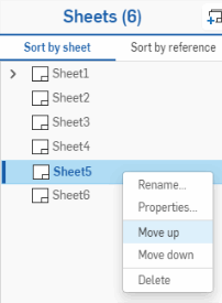 example of reordering sheets and views