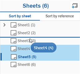 example of reordering sheets and views