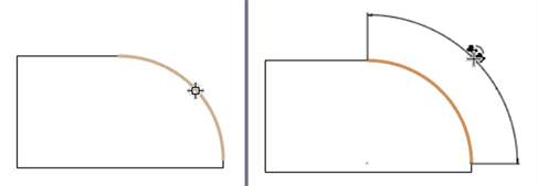 Cereating an arc length dimension