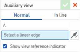 Screenshot of the Auxiliary view dialog box