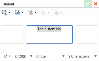 Screenshot of the Callout feature dialog in a Drawing